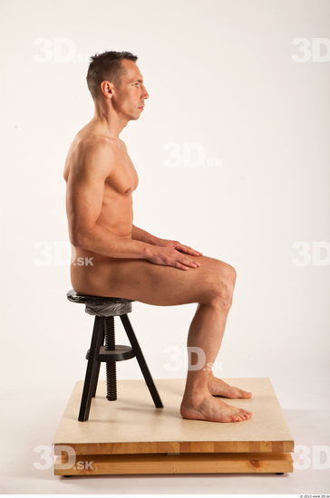 Whole Body Man Artistic poses White Nude Athletic