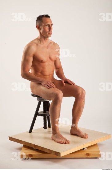 Whole Body Man Artistic poses White Nude Athletic