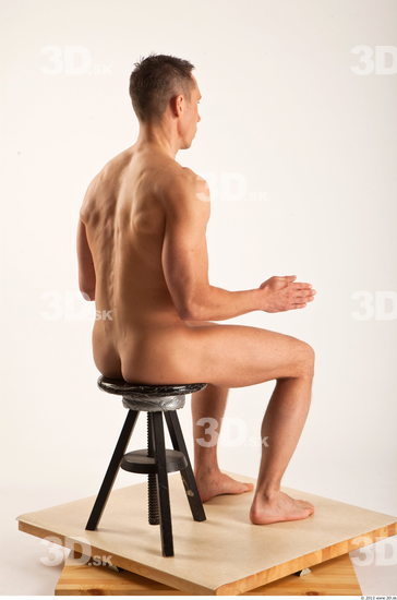 Whole Body Man Artistic poses White Nude Athletic