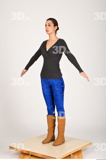 Whole Body Woman Casual Slim Studio photo references