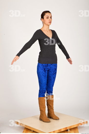 Whole Body Woman Casual Slim Studio photo references