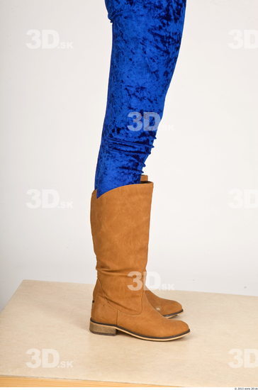 Calf Whole Body Woman Casual Boot Slim Studio photo references