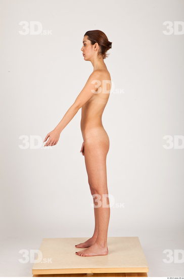 Whole Body Woman Nude Casual Slim Studio photo references