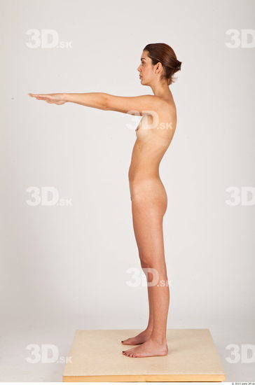 Whole Body Woman Nude Casual Slim Studio photo references