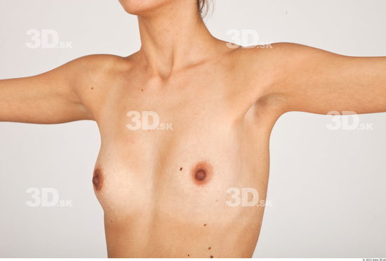 Chest Whole Body Woman Nude Casual Slim Studio photo references