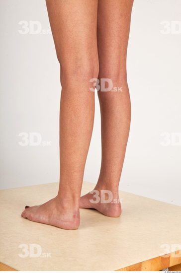 Calf Whole Body Woman Nude Casual Slim Studio photo references