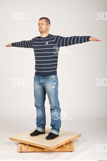 Whole Body Man T poses Casual Average Studio photo references