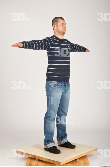 Whole Body Man T poses Casual Average Studio photo references