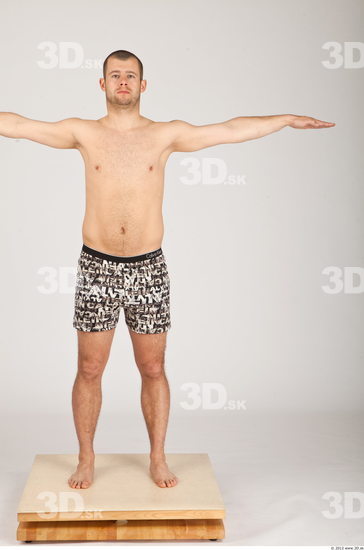 Whole Body Man T poses Casual Underwear Pants Average Studio photo references