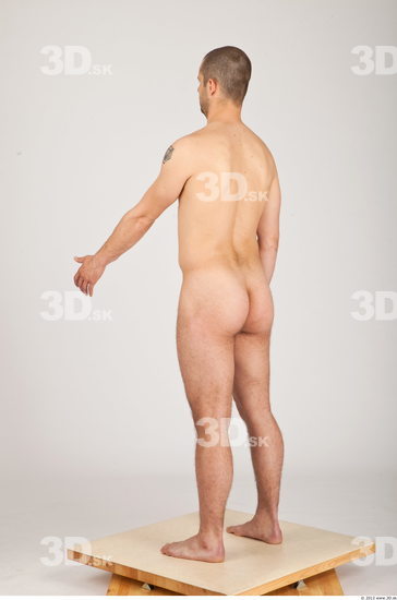 Whole Body Man Nude Casual Average Studio photo references