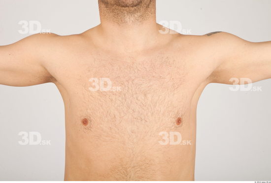 Chest Whole Body Man Nude Casual Average Studio photo references