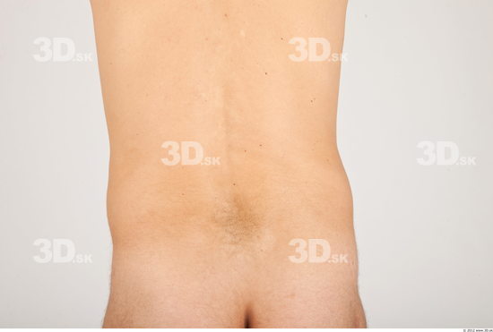 Whole Body Back Man Nude Casual Average Studio photo references