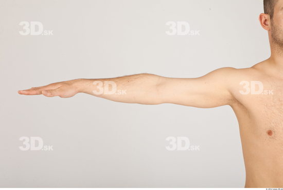 Arm Whole Body Man Nude Casual Average Studio photo references