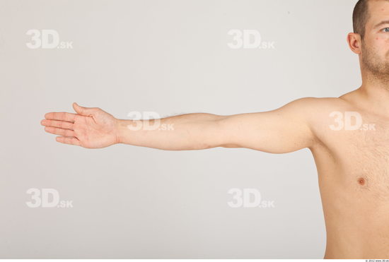 Arm Whole Body Man Nude Casual Average Studio photo references