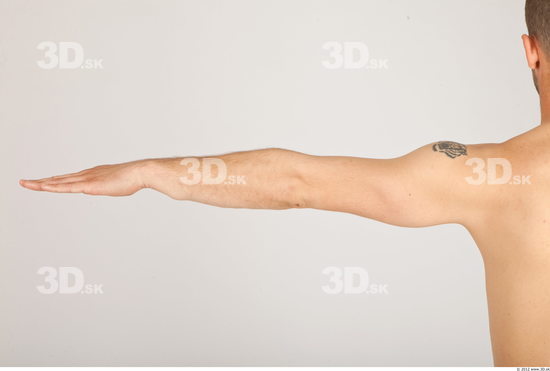 Arm Whole Body Man Nude Casual Average Studio photo references