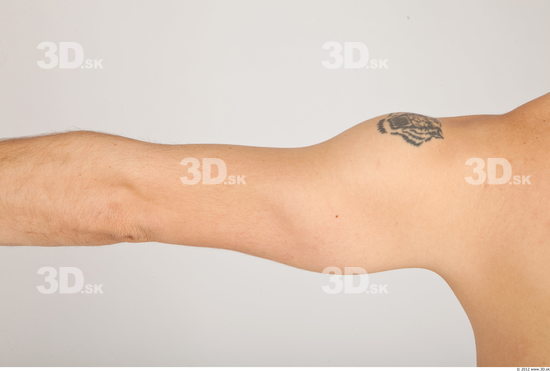 Arm Whole Body Man Nude Casual Average Studio photo references