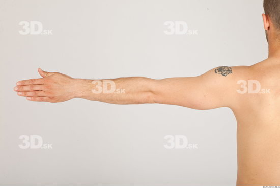 Arm Whole Body Man Nude Casual Average Studio photo references