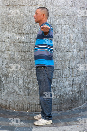 Whole Body Head Man T poses Casual Slim Street photo references