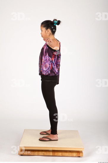 Whole Body Woman T poses Asian Casual Average Studio photo references