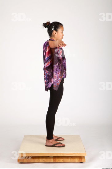 Whole Body Woman T poses Asian Casual Average Studio photo references