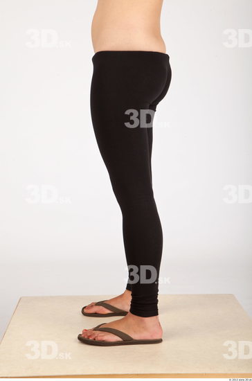 Leg Whole Body Woman Asian Casual Average Leggings Studio photo references