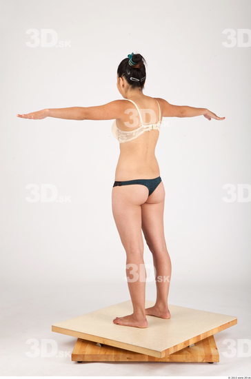 Whole Body Woman T poses Asian Casual Underwear Average Studio photo references