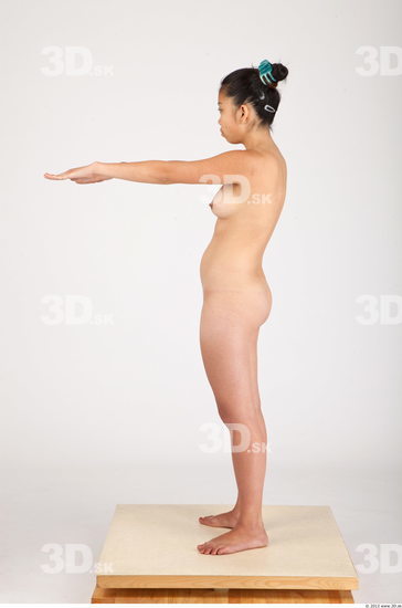 Whole Body Woman Asian Nude Casual Average Studio photo references