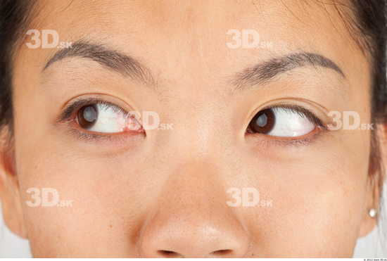 Eye Whole Body Woman Asian Casual Average Studio photo references