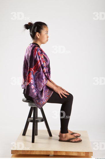 Whole Body Woman Artistic poses Asian Casual Average Studio photo references