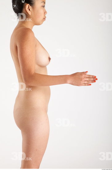 Arm Whole Body Woman Animation references Asian Nude Casual Average Studio photo references