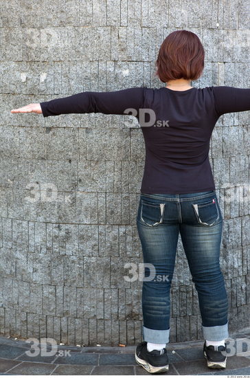 Whole Body Woman T poses White Casual Average