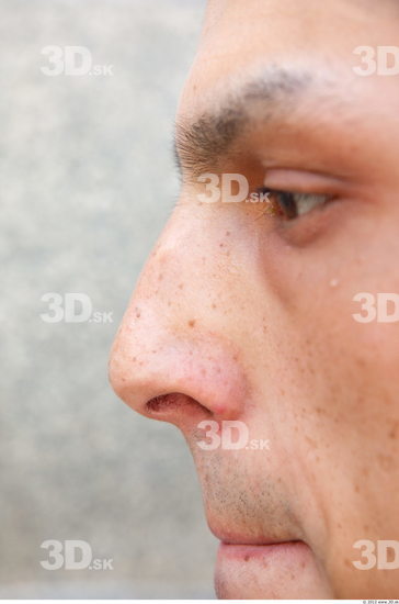 Nose Head Man Casual Slim Average Street photo references