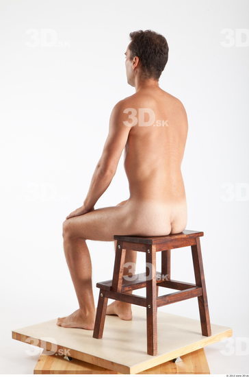 Whole Body Man Artistic poses White Nude Athletic