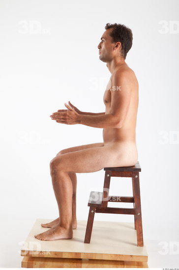 Whole Body Man Artistic poses White Nude Athletic