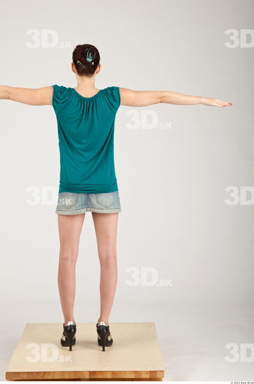 Whole Body Woman T poses Casual Slim Studio photo references