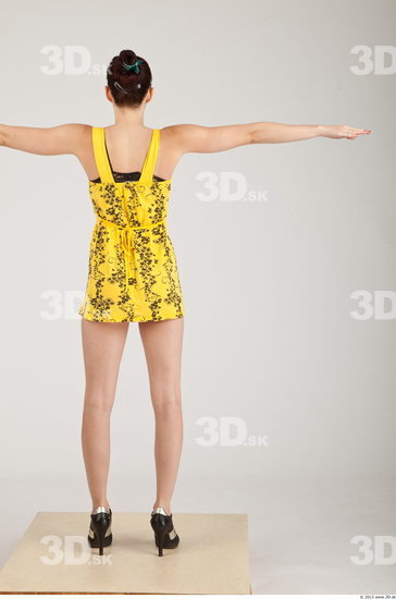 Whole Body Woman T poses Casual Dress Slim Studio photo references