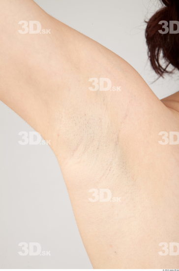 Whole Body Underarm Woman Nude Casual Slim Studio photo references