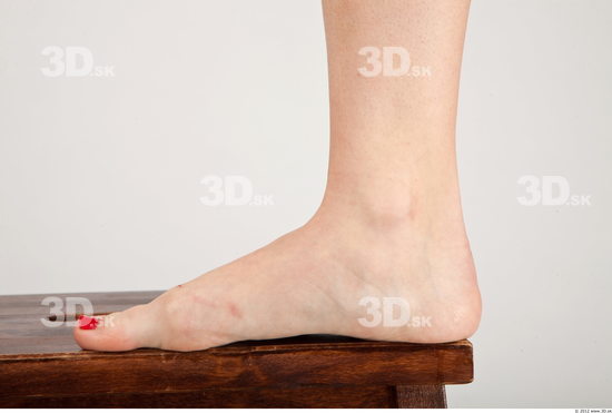 Foot Whole Body Woman Nude Casual Slim Studio photo references