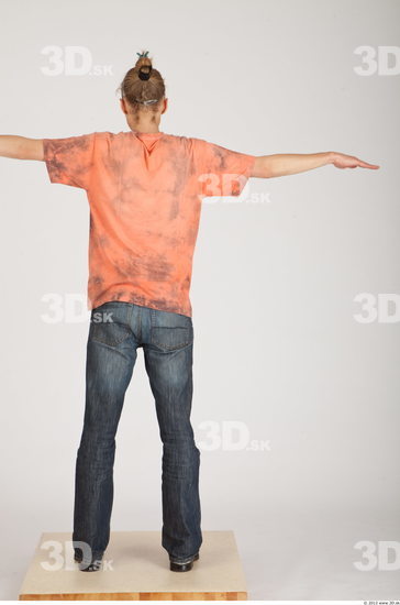 Whole Body Man T poses Casual Slim Studio photo references