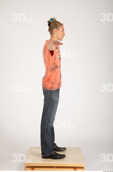 Whole Body Man T poses Casual Slim Studio photo references