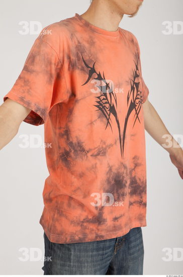 Upper Body Whole Body Man Casual Shirt T shirt Slim Studio photo references