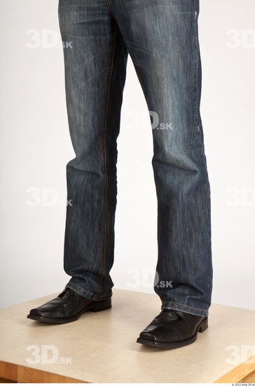 Calf Whole Body Man Casual Jeans Slim Studio photo references