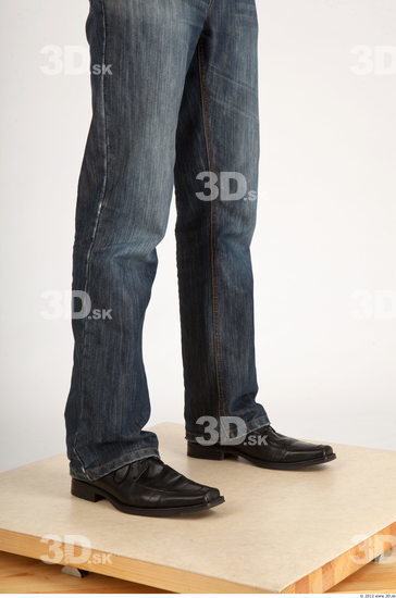 Calf Whole Body Man Casual Jeans Slim Studio photo references