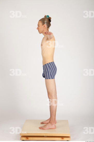 Whole Body Man T poses Casual Underwear Pants Slim Studio photo references