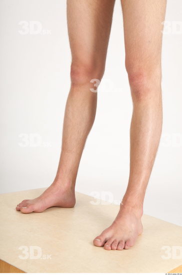 Calf Whole Body Man Nude Casual Slim Studio photo references