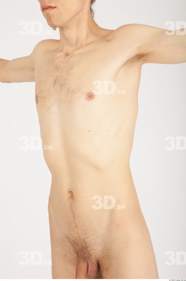 Upper Body Whole Body Man Nude Casual Slim Studio photo references