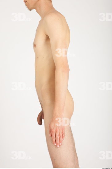 Arm Whole Body Man Nude Casual Slim Studio photo references