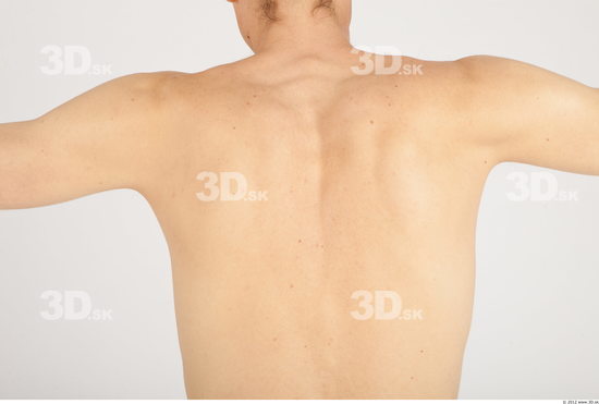 Whole Body Back Man Nude Casual Slim Studio photo references