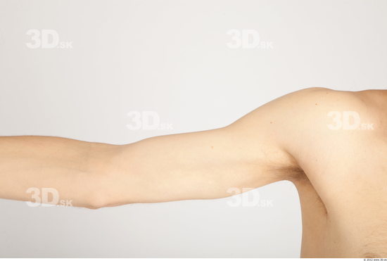 Arm Whole Body Man Nude Casual Slim Studio photo references