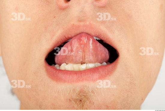 Whole Body Tongue Man Casual Slim Studio photo references